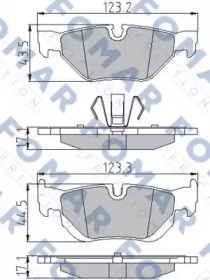 FOMAR FRICTION fo927281 -  Комплект тормозных колодок, дисковый тормоз
